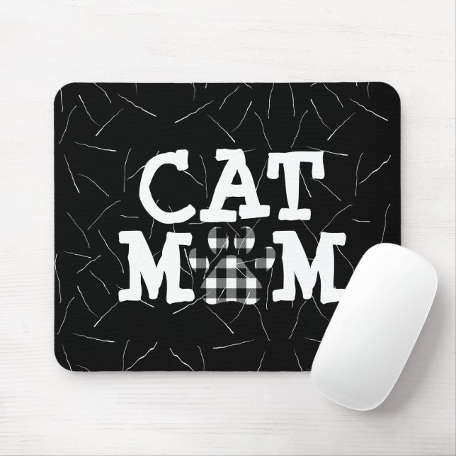 Mousepad Cat Mãe Pawprint com Cabelos de Gato (Com mouse)