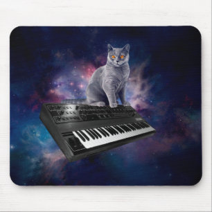 Mousepad Cat no sintetizador no espaço