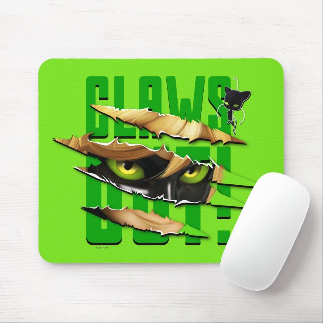 Mousepad Cat Noir & Plagg | Fora de Garras (Com mouse)