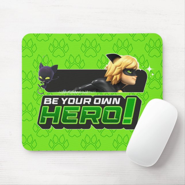 Mousepad Cat Noir | Seja Seu Próprio Herói (Com mouse)