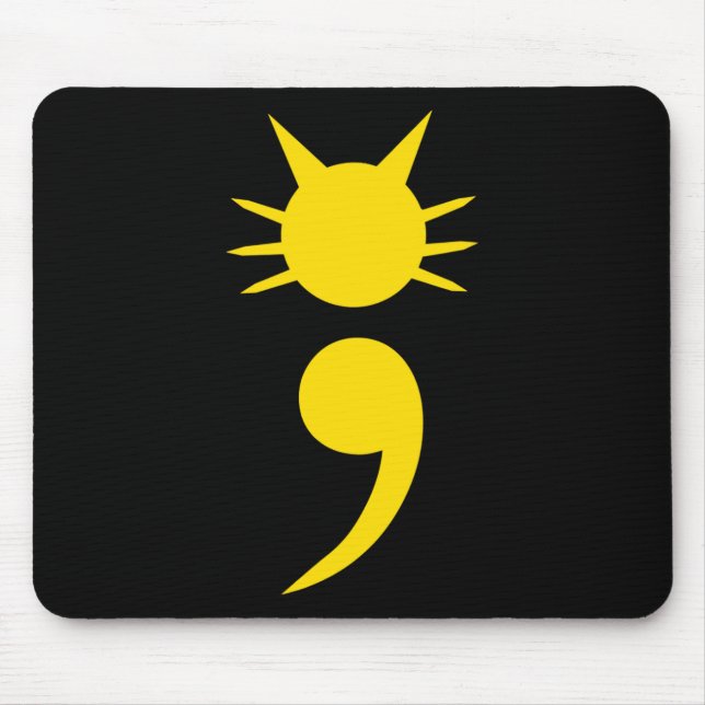 Mousepad Cat Semicolon pode sensibilizar a saúde mental mês (Frente)