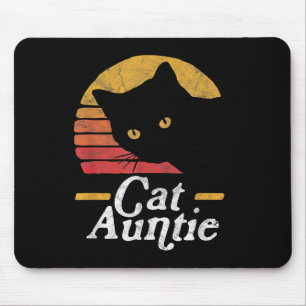 Mousepad Cat Tia Vintage Oitava Estilo Sun Cat Retro Dist