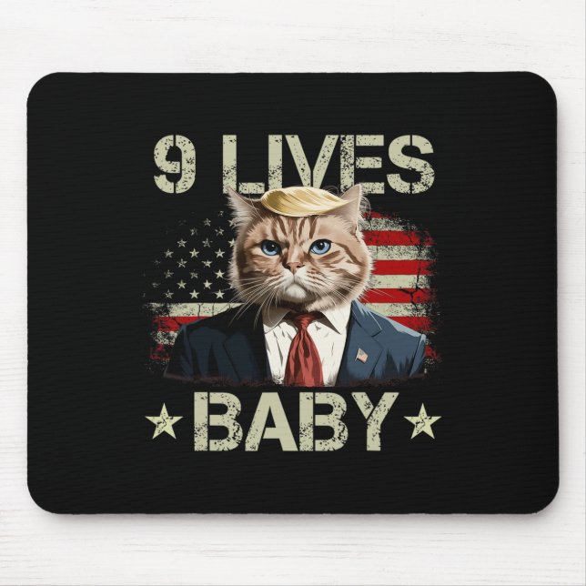 Mousepad Cat Trump 9 Lives Ba (Frente)