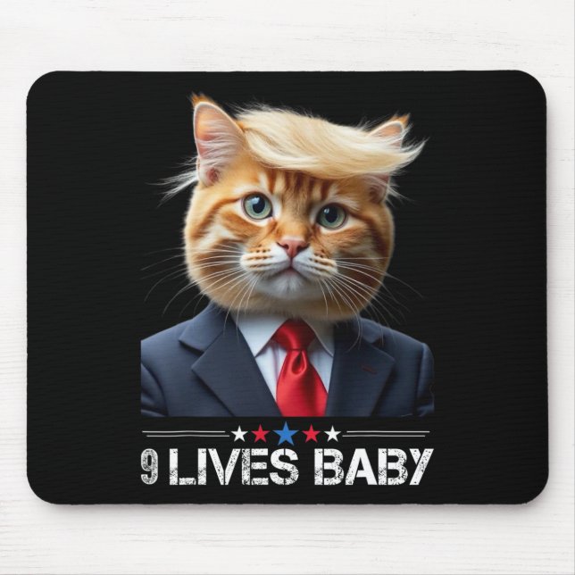 Mousepad Cat Trump 9 Vive Bebê Engraçado Votar Para Trump C (Frente)