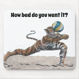 Mousepad Cat Warrior Jogando Pad de Mouse de Voleibol de Pr