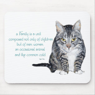 Mousepad Cat Wisdom - Dinâmica Familiar