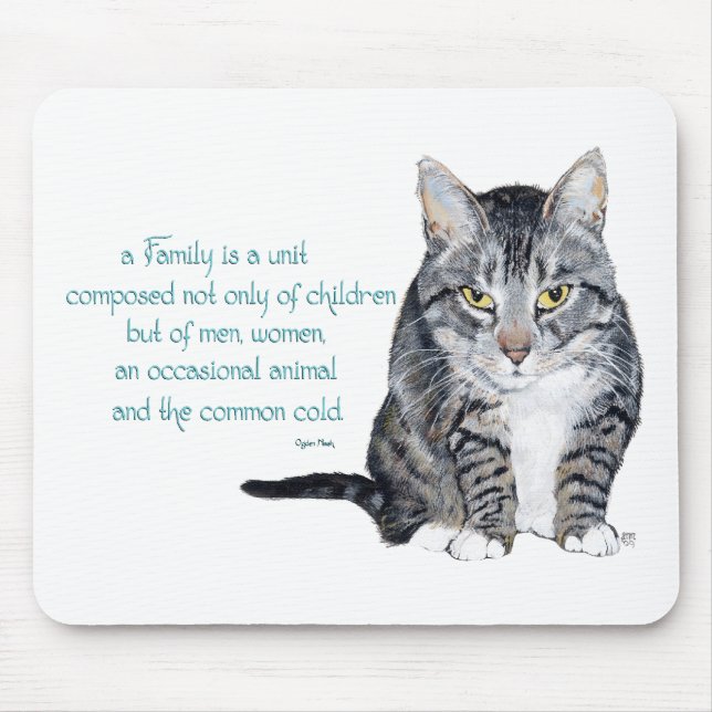 Mousepad Cat Wisdom - Dinâmica Familiar (Frente)
