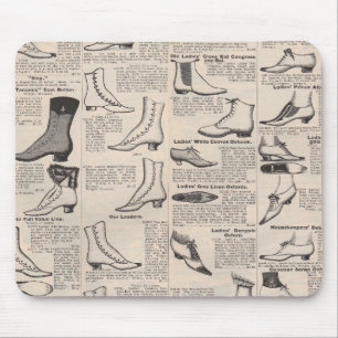 Mousepad Catálogo de Calçados para senhoras da Vintage - Mo