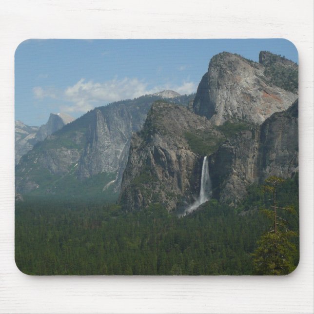 Mousepad Cataratas Bridalveil e Half Dome em Yosemite (Frente)