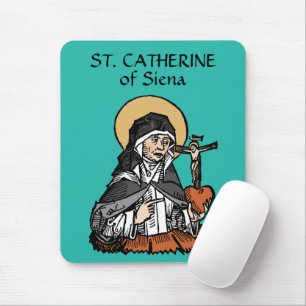 Mousepad Catarina de Siena com Coração Crucifixo