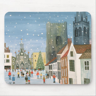Mousepad Catedral de Chichester uma cena da neve