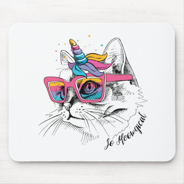 Mousepad Caticorn | assim Meowgical (Frente)