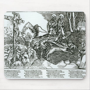 Mousepad Catolicismo romano e Lutheranism contrastados