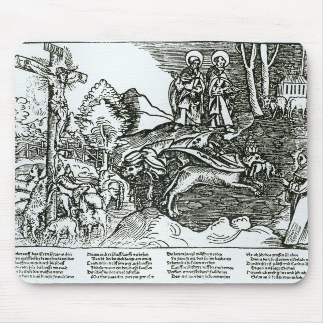 Mousepad Catolicismo romano e Lutheranism contrastados (Frente)