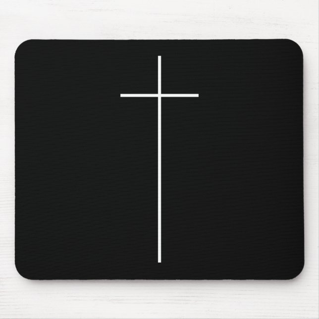 Mousepad Católico Cristão Crucifixo Religioso Cruzado Simpl (Frente)