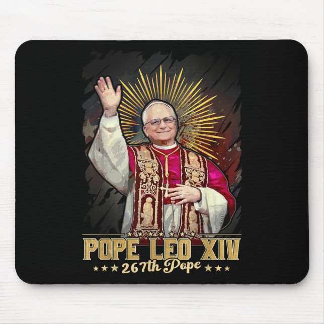 Mousepad Católico deus abençoe Leo Xiv (Frente)