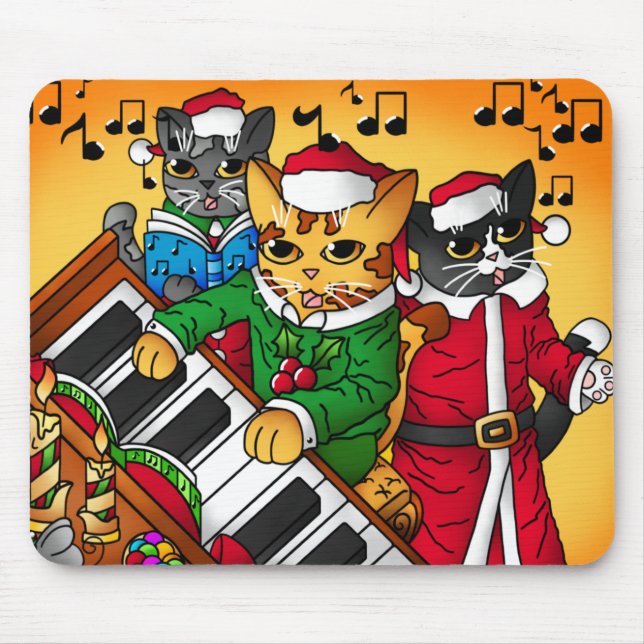 Mousepad Cats de Natal (Frente)