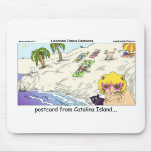 Mousepad Cats Of Catalina Island Funny Gifts Cards & Tees