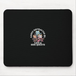 Mousepad Cats Side Quest Distracted Tabletop Funny Men Wome