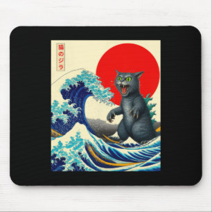 Mousepad Catzilla Cat Arte Japonesa Bonita presentes Para H