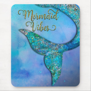 Mousepad Cauda de Sereia do Oceano Brilhante Enfeitiçada