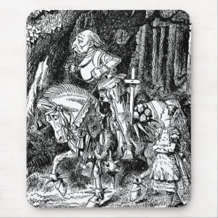 Mousepad Cavaleiro Branco Vintage Alice no País das Maravil