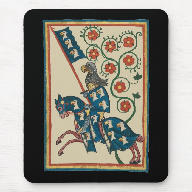 Mousepad Cavaleiro Com Heráldica de Águia, Século XIV Medie (Frente)
