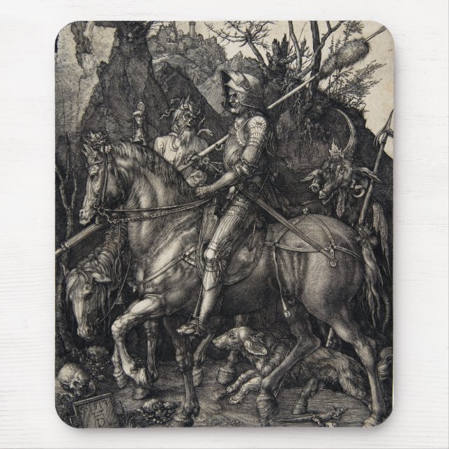 Mousepad Cavaleiro de Albrecht Dürer, morte e o diabo (Frente)