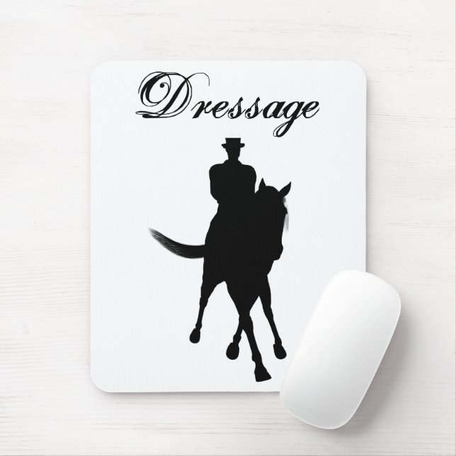 Mousepad Cavaleiro De Dressage E Silhueta De Cavalos (Com mouse)