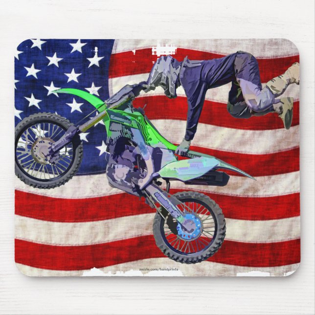 Mousepad Cavaleiro de Motocross de Estilo Livre de Voo Alto (Frente)
