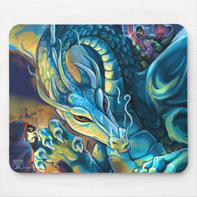 Mousepad Cavaleiro Dragão Azul (Frente)