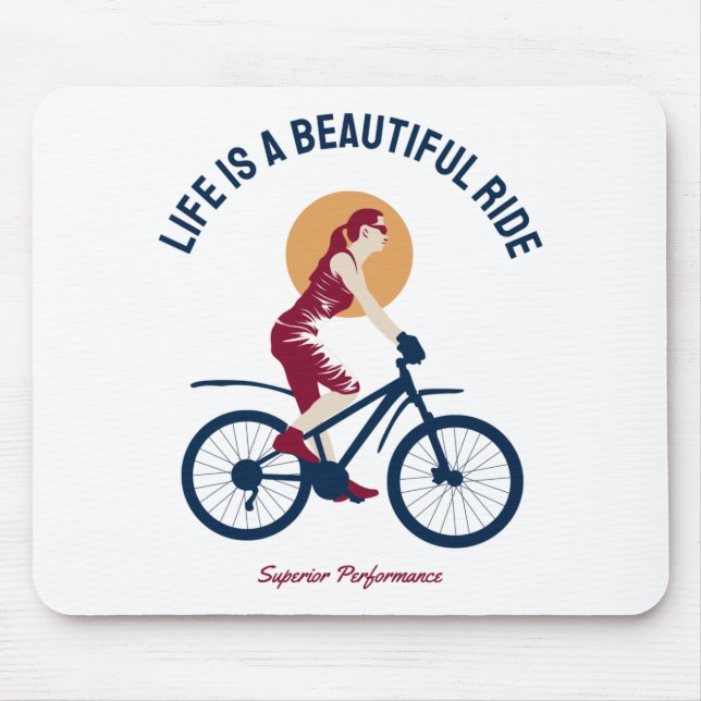 Mousepad Cavaleiro Elegante - A vida é uma bela viagem (Frente)