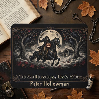 Mousepad Cavaleiro Fantasma ao Luar Sleepy Hollow Gótico Ma