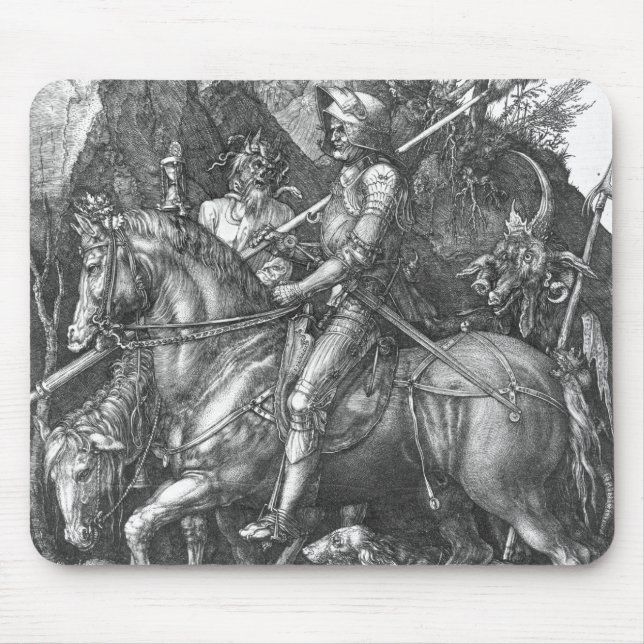 Mousepad Cavaleiro, morte e o diabo, 1513 (gravura) (Frente)