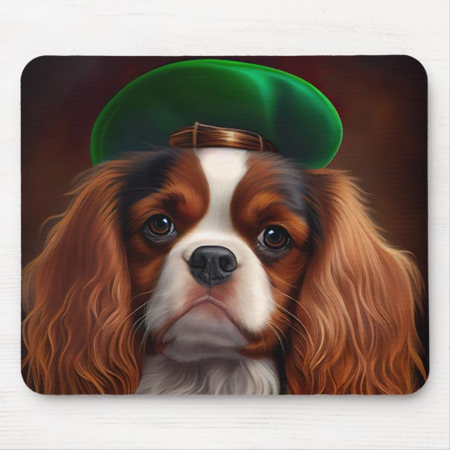 Mousepad Cavaleiro Rei Charles Spaniel na Rua. Dia de Patri (Frente)