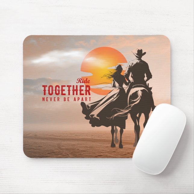 Mousepad Cavalgar juntos - Uma maravilhosa vida Western (2) (Com mouse)