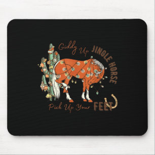 Mousepad Cavalgue Cavalo Tilintante Levante Os Pés Cacto Va