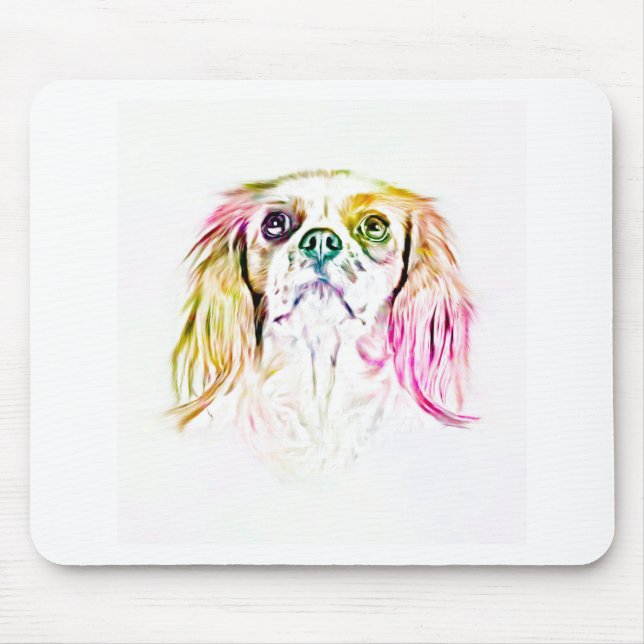 Mousepad Cavalier King Charles Spaniel Dog Art Pintura (Frente)