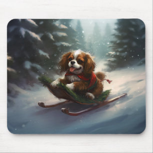 Mousepad Cavalier King Charles Spaniel neve de Natal