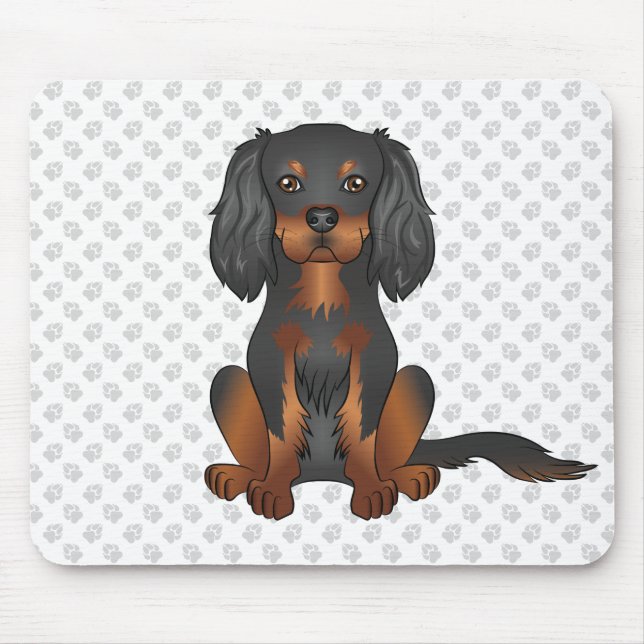 Mousepad Cavalier King Charles Spaniel Preto e Castanho & P (Frente)