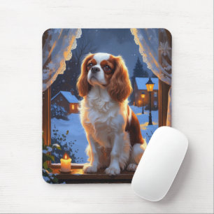 Mousepad Cavalier King com Férias de Natal