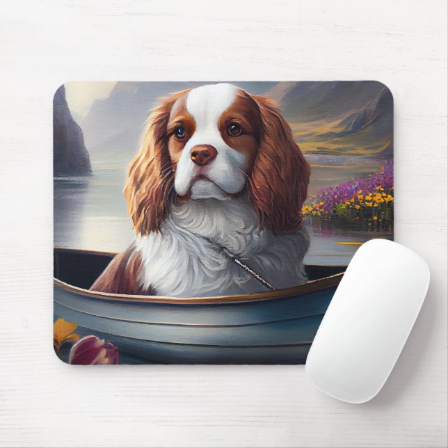 Mousepad Cavalier King em um Paddle: Uma aventura cênica (Com mouse)