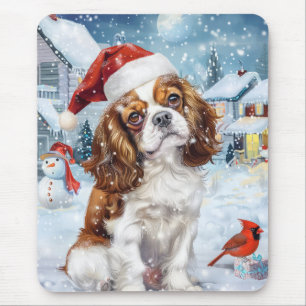 Mousepad Cavalier King Winter Wonderland Natal Joy