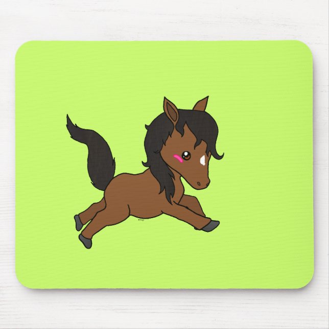 Mousepad Cavalo bonito do bebê (Frente)