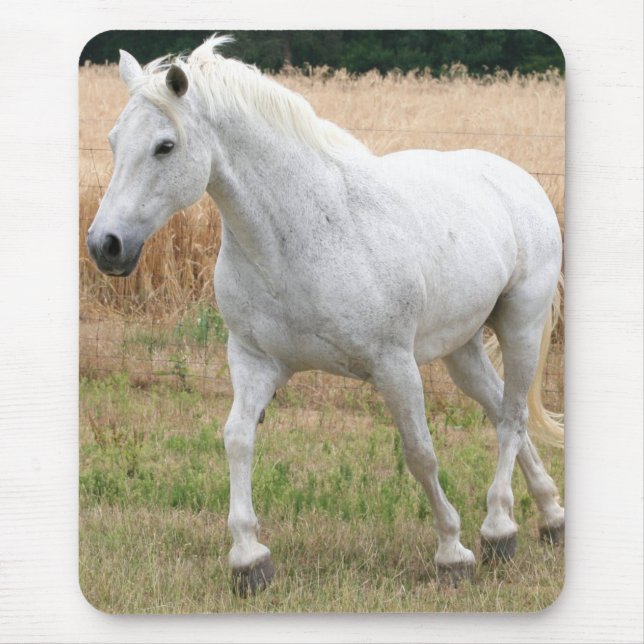 Mousepad Cavalo branco salpicado (Frente)