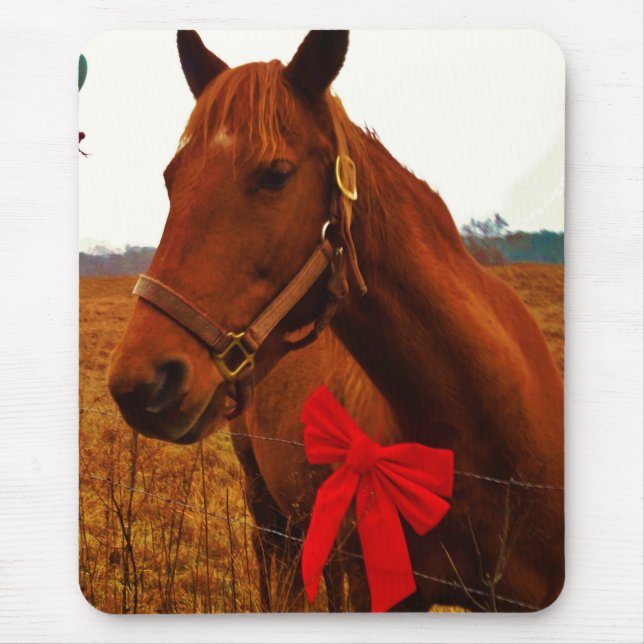 Mousepad Cavalo com Arco Vermelho (Frente)