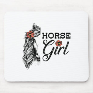 Mousepad Cavalo Cortado de Rapariga Cavalo Andando Equestre