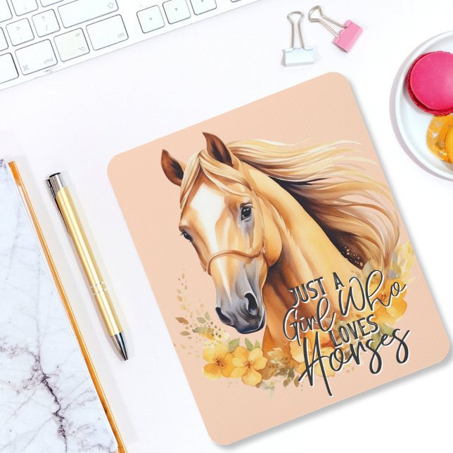 Mousepad Cavalo de Aquarela Cuja Cadeza (Criador carregado)