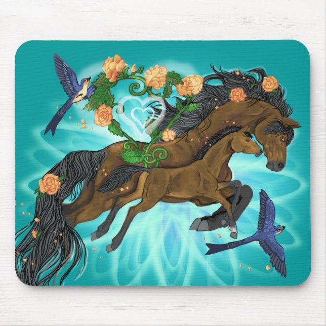 Mousepad Cavalo de mamão e potro (Frente)