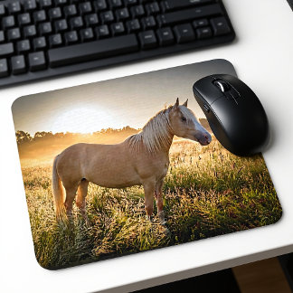 Mousepad Cavalo de Palomino ao nascer do Sol